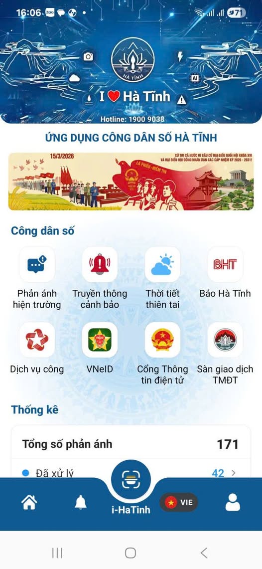 HÃY CÀI ĐẶT ỨNG DỤNG “i-HaTinh” – CHUNG TAY XÂY DỰNG HÀ TĨNH VĂN MINH, HIỆN ĐẠI!