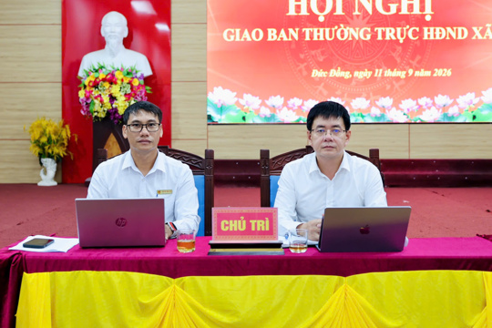Thường trực HĐND xã Đức Đồng giao ban, triển khai nhiệm vụ tháng 9