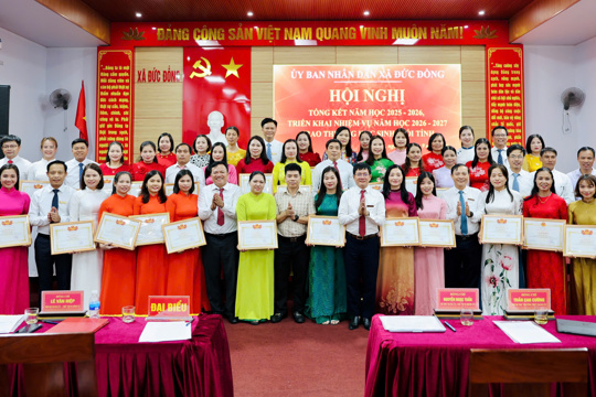 Xã Đức Đồng tổng kết năm học 2025 - 2026, triển khai nhiệm vụ năm học 2026 - 2027