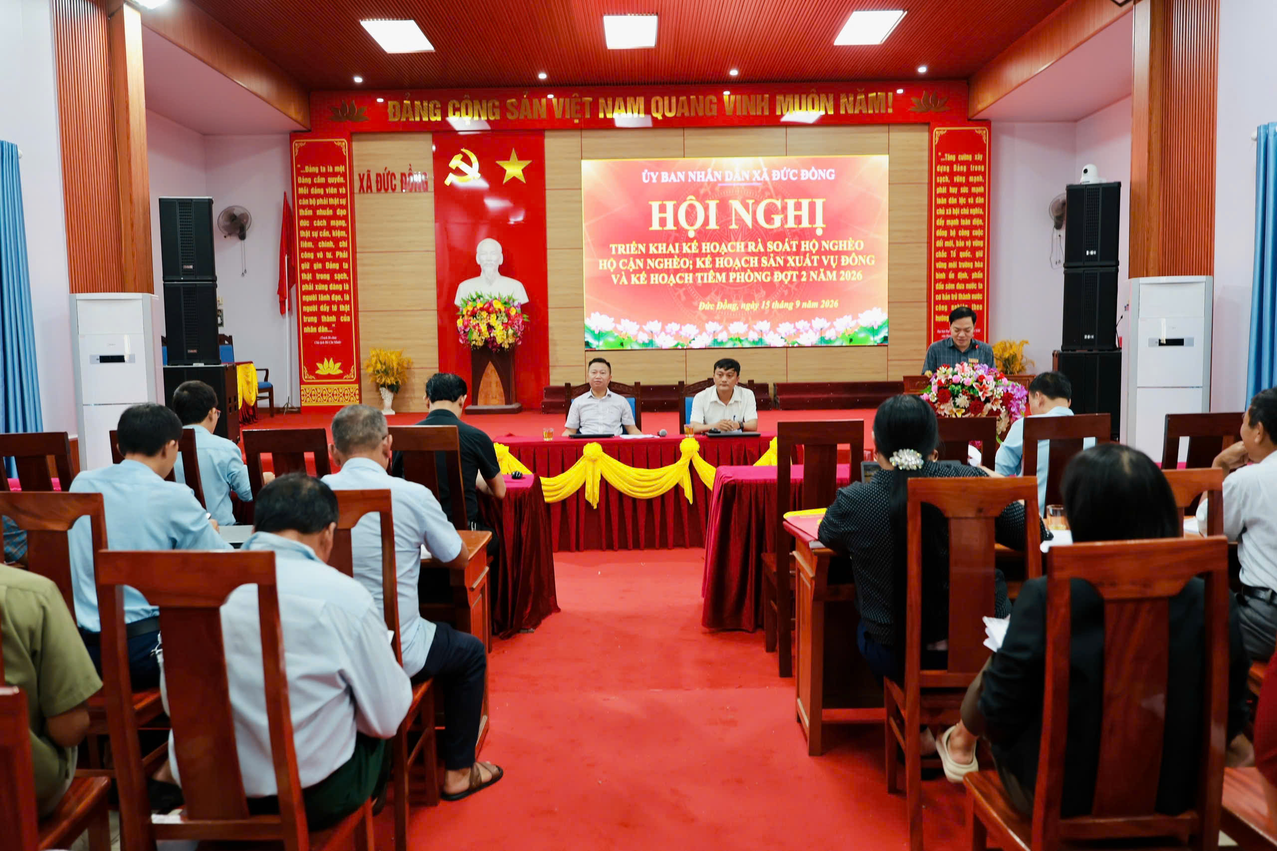 Xã Đức Đồng triển khai các nhiệm vụ giảm nghèo, sản xuất vụ Đông và tiêm phòng đợt 2 năm 2026