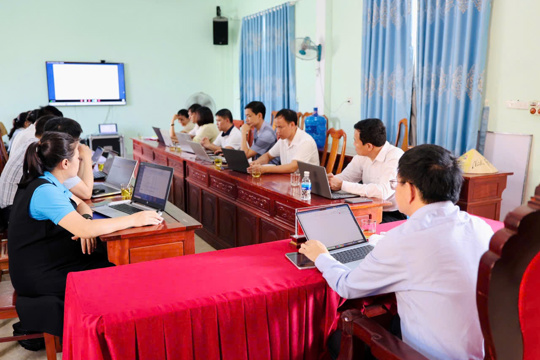 Ban Thường vụ Đảng ủy xã Đức Đồng tham gia hội nghị tập huấn về xây dựng cơ sở dữ liệu vị trí việc làm của hệ thống chính trị