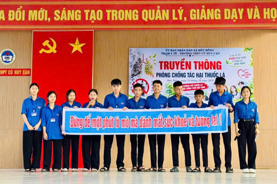 Đức Đồng tăng cường tuyên truyền phòng, chống tác hại thuốc lá và chăm sóc sức khỏe vị thành niên, thanh niên