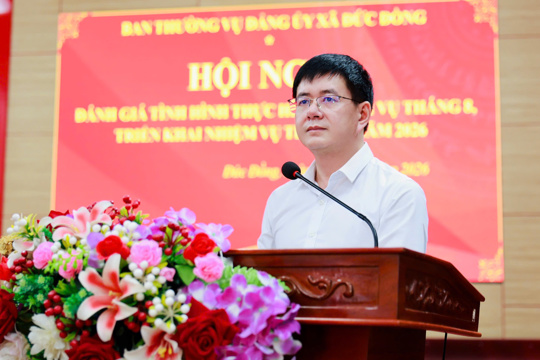 Ban Thường vụ Đảng ủy Đức Đồng đánh giá kết quả thực hiện nhiệm vụ tháng 8, triển khai nhiệm vụ tháng 9
